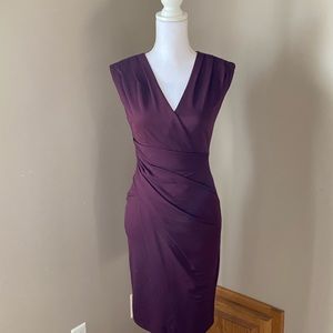 White House Black Market Plum Midi Dress.